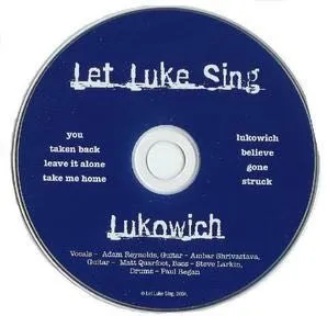 The Lukowich CD, with the band lineup printed on the disc